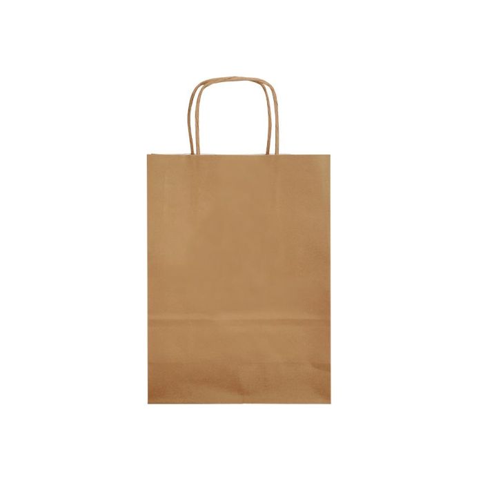 Bolsa Papel Q-Connect Celulosa Natural Liso L Con Asa Retorcida 320x400x14 mm 25 unidades 1