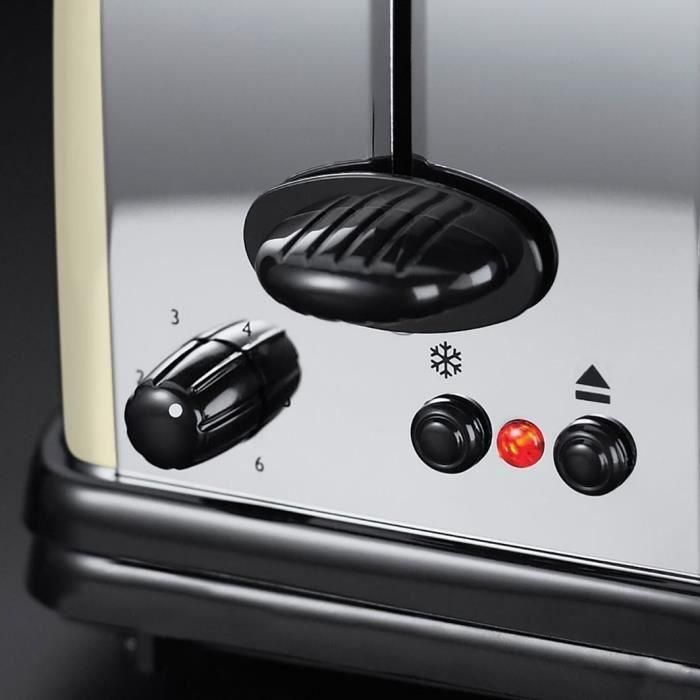 Russell Hobbs Tostador Classic Cream 21395-56, Ranura Alargada, Ajuste de Tueste, Función Pan Congelado, Bandera Recogemigas 3 Russell Hobbs Tostador Classic Cream 21395-56, Ranura Alargada, Ajuste de Tueste, Función Pan Congelado, Bandera Recogemigas 3