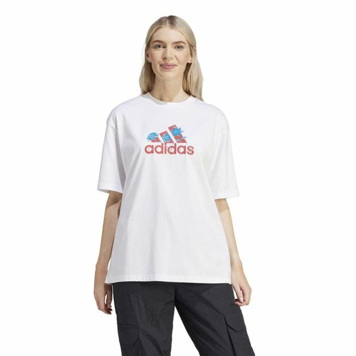 Camiseta de Manga Corta Mujer Adidas Flower Badge of Sports Gt 5 Camiseta de Manga Corta Mujer Adidas Flower Badge of Sports Gt 5