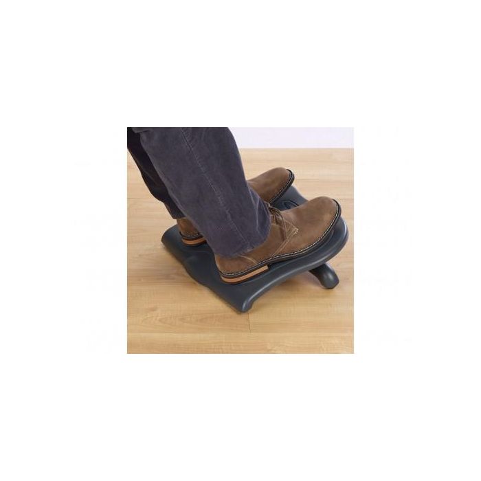 Kensington Reposapiés Solesaver Ergonómico con 3 Alturas e Inclinación Ajustables, Superficie Antideslizante, Negro, 450x350 mm 4