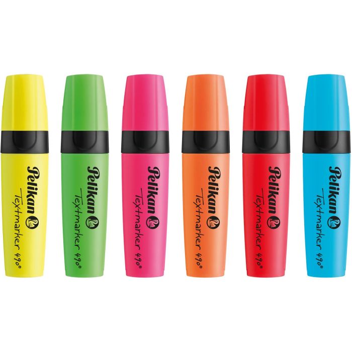 Pelikan Textmarker 490/6 Sort. 6 ST im Karton-Etui 1