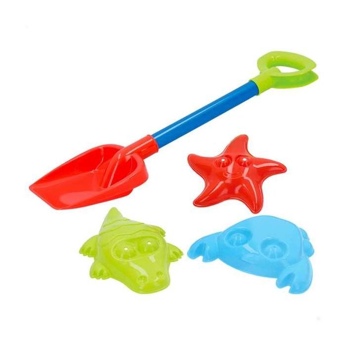 Pala playa con 3 moldes en red 39 cm - modelos surtidos Pala playa con 3 moldes en red 39 cm - modelos surtidos