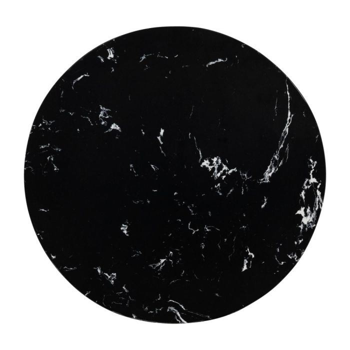 Mesita Negro Metal-Mármol 45 X 45 X 46 cm