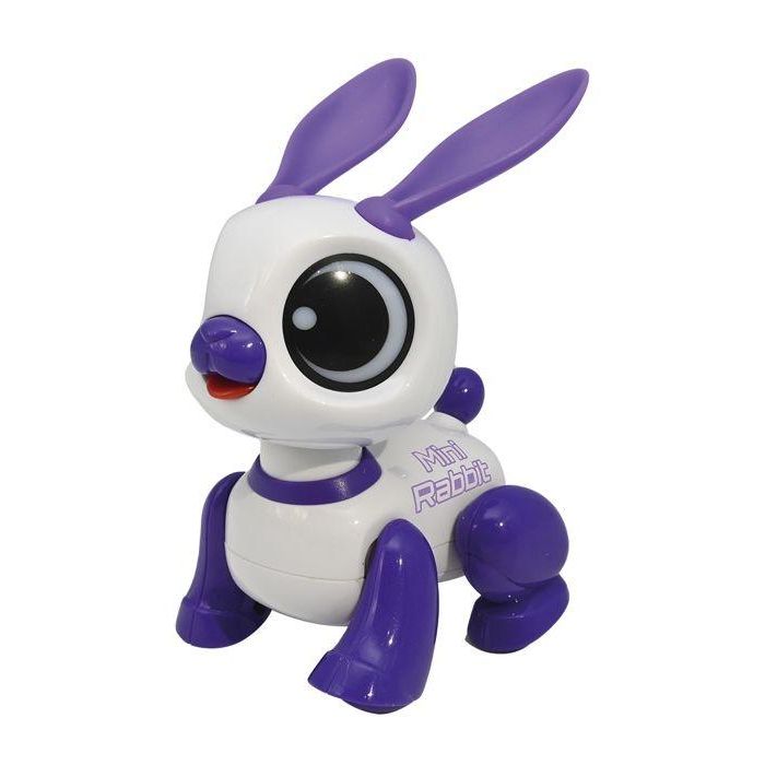Lexibook AAABS07538 Conejo Robot Interactivo Power Rabbit Mini con Luz y Sonido, Control por Aplausos y Repite Voces