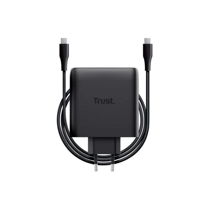 Trust Cargador Pared GaN Maxo 25527 100W con 2 Puertos USB Tipo-C y Cable Incluido 0 Trust Cargador Pared GaN Maxo 25527 100W con 2 Puertos USB Tipo-C y Cable Incluido 0