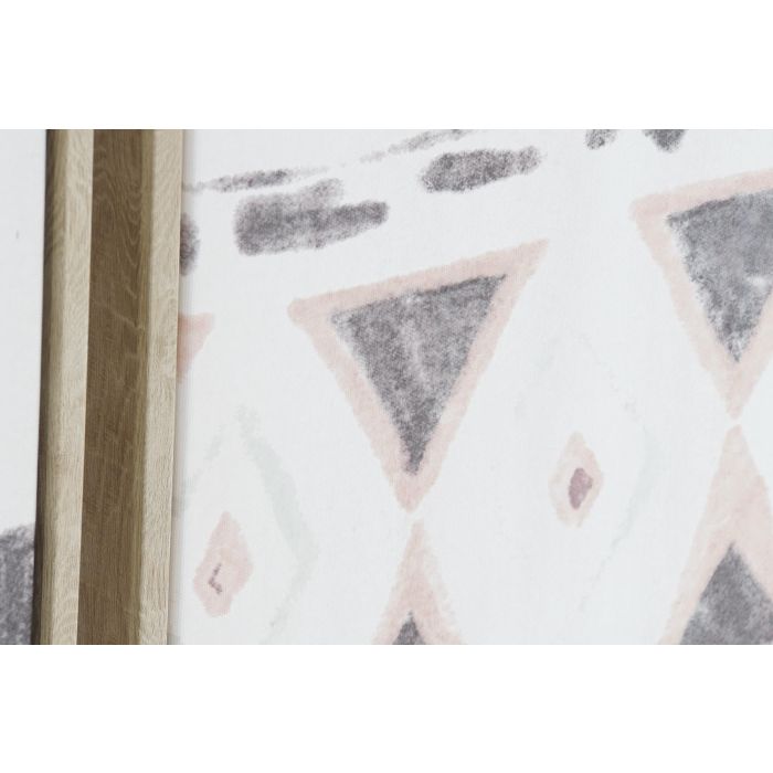 DKD Home Decor Cuadro Boho Beige Negro Rosa Palo 4 x 140 x 100 cm (2 Unidades) 2