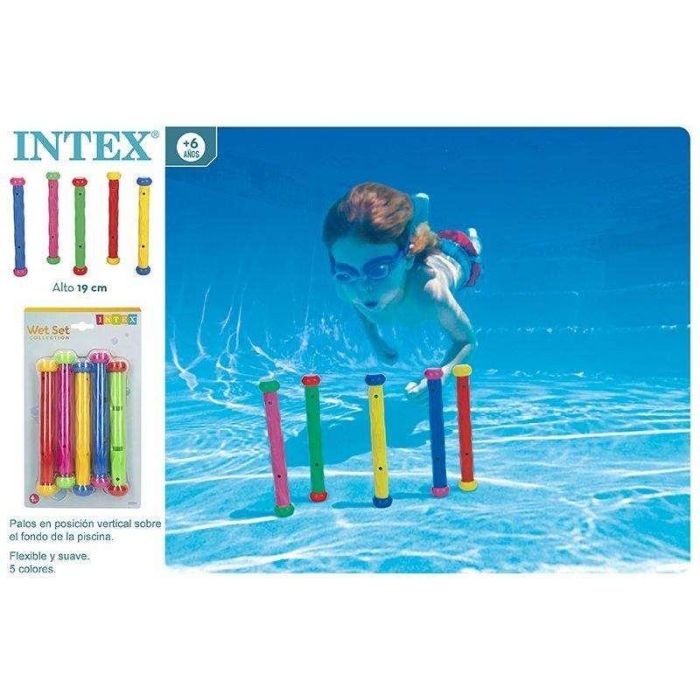 Intex Juegos Acuatico Fun Sticks Blister 5 Piezas Juguete Piscina Infantil PVC 5 Intex Juegos Acuatico Fun Sticks Blister 5 Piezas Juguete Piscina Infantil PVC 5