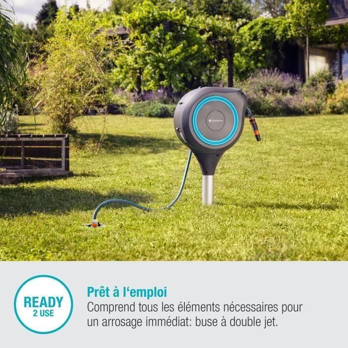 Dispensador automático de picos GARDENA RollUp S 15 m raya azul 5 Dispensador automático de picos GARDENA RollUp S 15 m raya azul 5