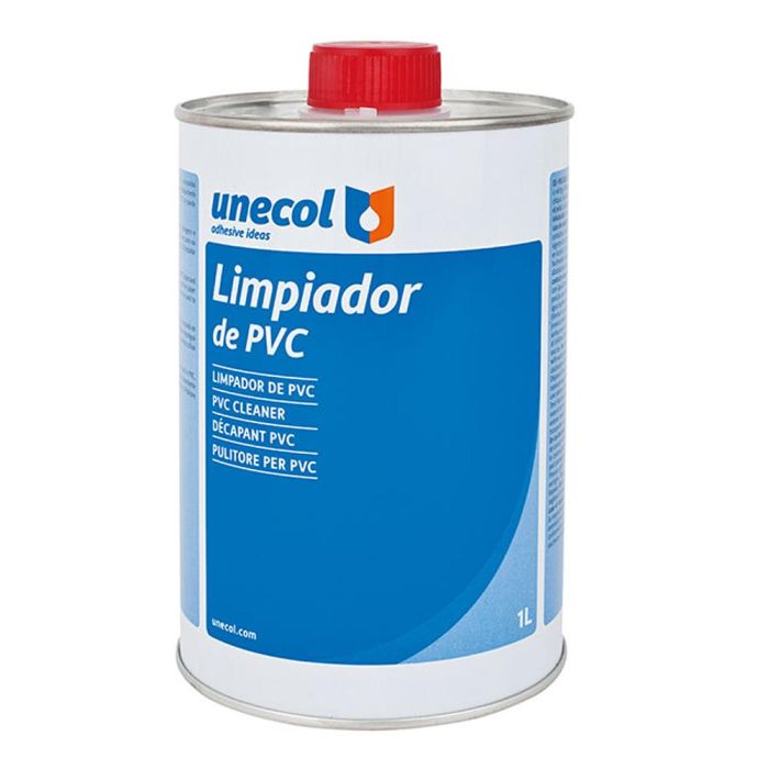 Unecol Limpiador de PVC A205, 1L - Disolvente para tuberías de PVC rígido en bote metálico Unecol Limpiador de PVC A205, 1L - Disolvente para tuberías de PVC rígido en bote metálico