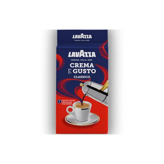 Lavazza 2000 Café Molido Crema e Gusto Clásico, Blend Arábica y Robusta 250g - Tueste Oscuro, Notas Especiadas y Cuerpo Cremoso, Ideal para Leche Lavazza 2000 Café Molido Crema e Gusto Clásico, Blend Arábica y Robusta 250g - Tueste Oscuro, Notas Especiadas y Cuerpo Cremoso, Ideal para Leche