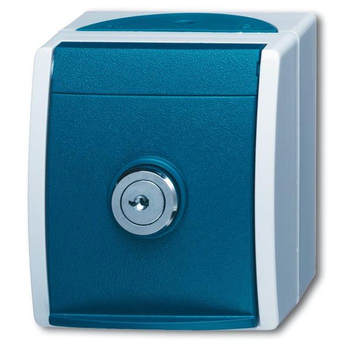 BUSCH JAEGER BJ 20EWSL-53 Steckdose m.Sicherheits- Schloss ocean IP44 grau/blaugrün 0 BUSCH JAEGER BJ 20EWSL-53 Steckdose m.Sicherheits- Schloss ocean IP44 grau/blaugrün 0