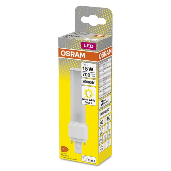 [LVE-4058075558328] Lámpara LED Ledvance/DULUX G24d 2 7W 700Lm 3000K 120º IP20 1