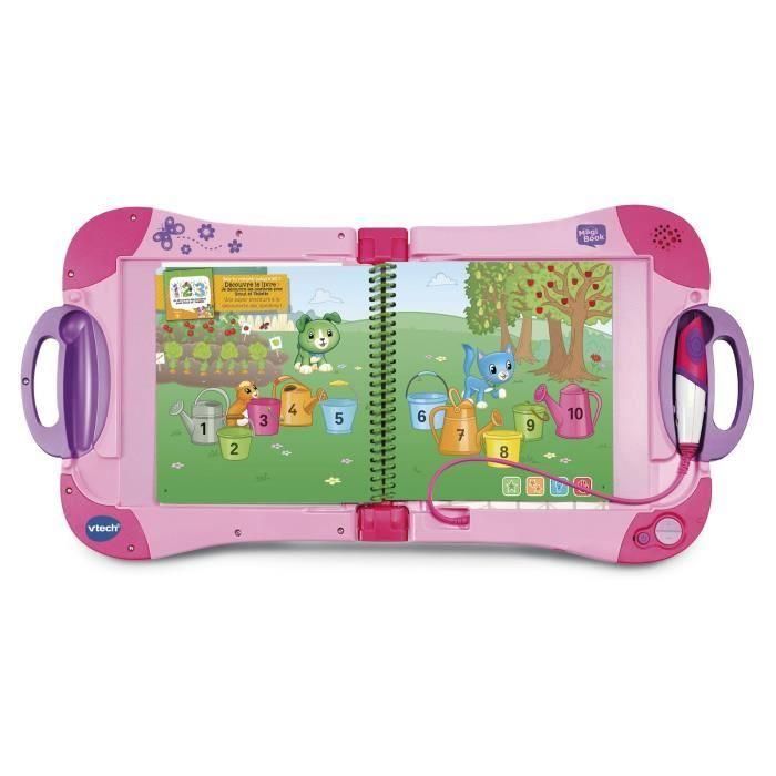 VTECH Magibook - Paquete de inicio rosa con lápiz óptico interactivo para primeros descubrimientos y preparación escolar 2