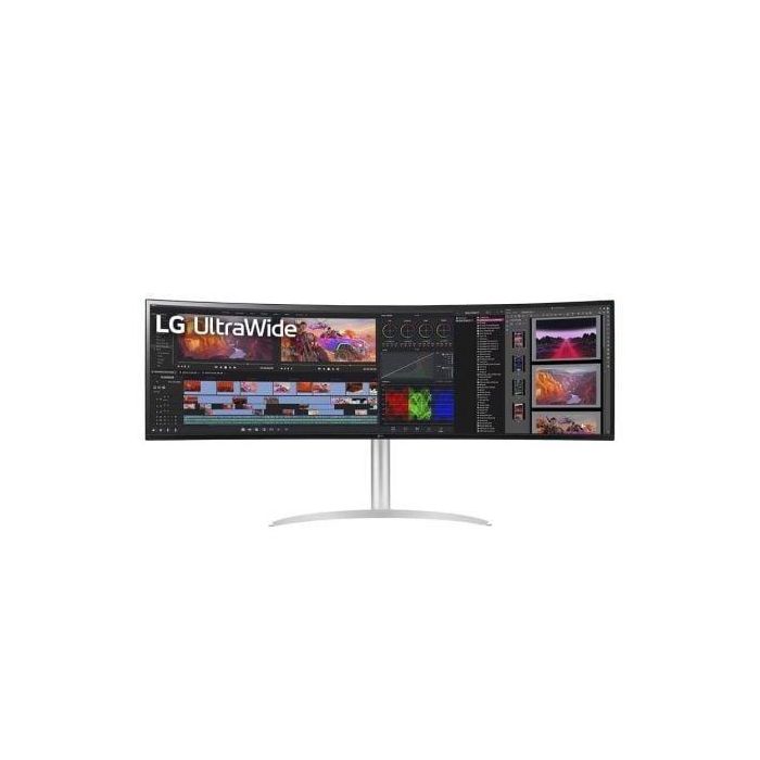 Monitor Gaming Ultrapanorámico Curvo LG UltraGear 49WQ95C-W 49"/ Dual QHD/ Multimedia/ Regulable en altura/ Blanco Monitor Gaming Ultrapanorámico Curvo LG UltraGear 49WQ95C-W 49"/ Dual QHD/ Multimedia/ Regulable en altura/ Blanco