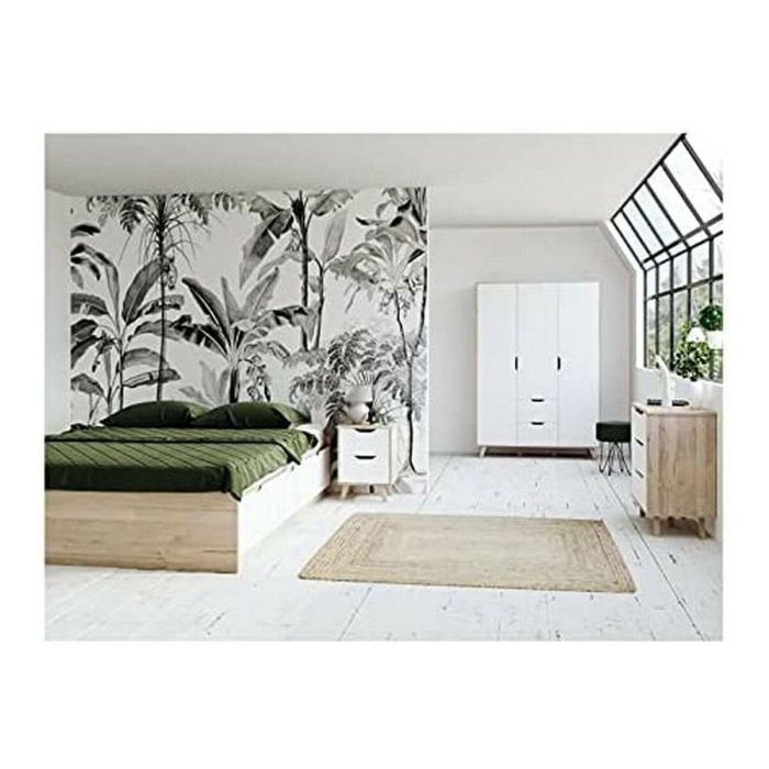 FINLANDEK VANKKA Cómoda Cajonera Escandinava, 3 Cajones, Roble y Blanco Mate, Patas Madera Maciza, 80x42x86 cm 10 FINLANDEK VANKKA Cómoda Cajonera Escandinava, 3 Cajones, Roble y Blanco Mate, Patas Madera Maciza, 80x42x86 cm 10