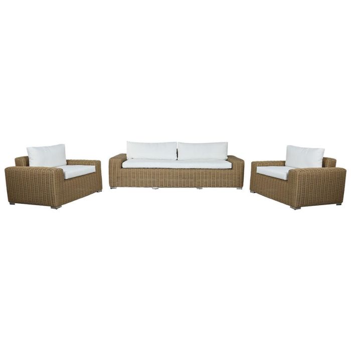 Sofa Terraza Y Jardin DKD Home Decor Marron Claro Beige 85 x 80 x 222 cm Set de 4 3