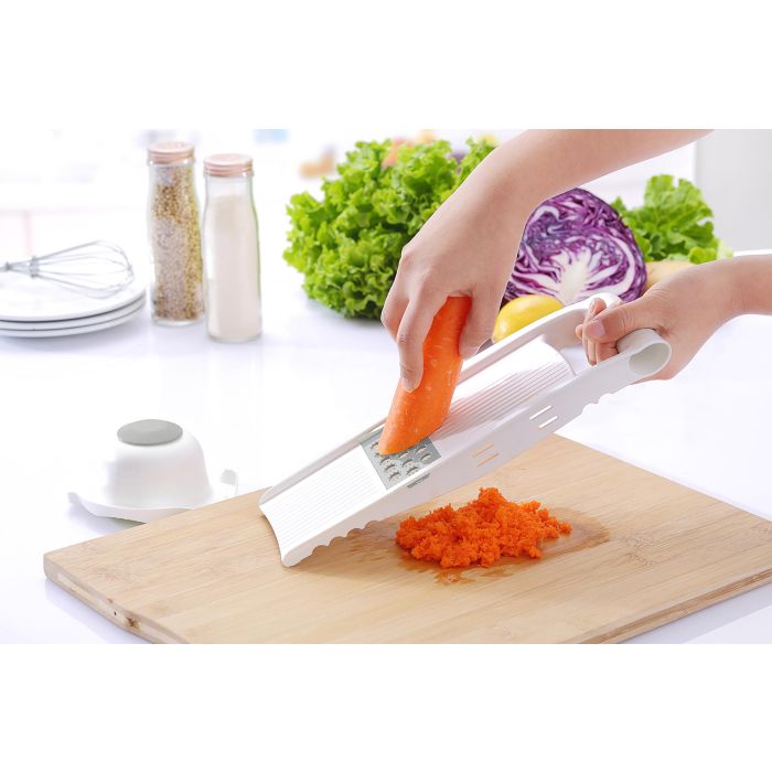 Quttin Mandolina de Cocina con 5 Funciones, 27.8 cm Largo, 11.5 cm Ancho, 3 cm Alto (12 Unidades) 2 Quttin Mandolina de Cocina con 5 Funciones, 27.8 cm Largo, 11.5 cm Ancho, 3 cm Alto (12 Unidades) 2