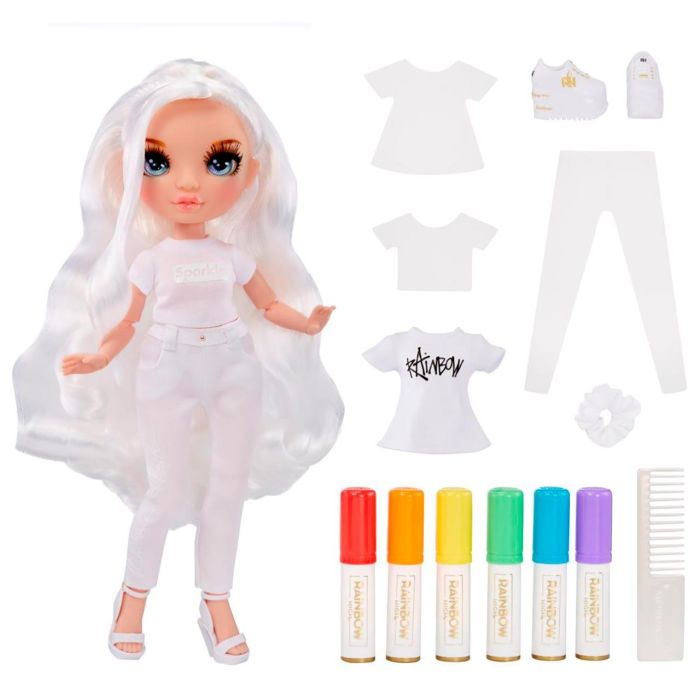Rainbow High Muñeca Color & Create con Ojos Azules, Incluye Accesorios. Tamaño 30,48x25,40x8,13 cm. Edad Recomendada 4 Años. 2 Rainbow High Muñeca Color & Create con Ojos Azules, Incluye Accesorios. Tamaño 30,48x25,40x8,13 cm. Edad Recomendada 4 Años. 2