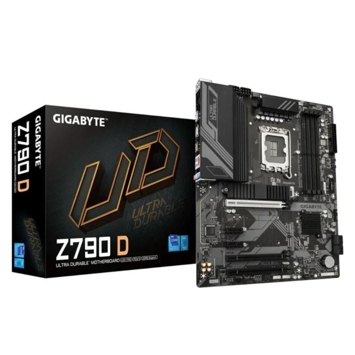 GIGABYTE Z790 D Placa Base ATX para Intel LGA 1700, Soporta 14ª Gen, DDR5 7600MHz, PCIe 4.0 M.2, LAN 2.5GbE