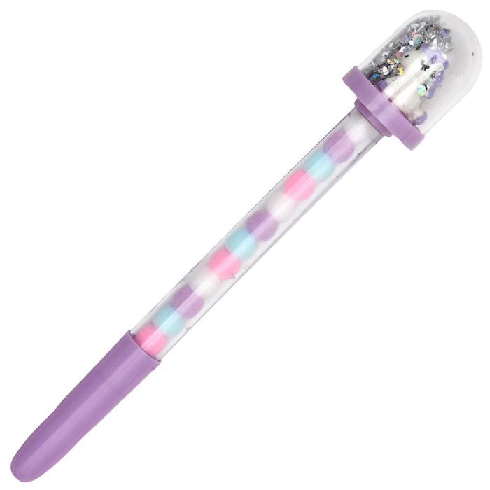 The Concept Factory Bolígrafo Dedal Unicornio con Purpurina - Colección My Funny Papet, Colores Surtidos (Rosa, Verde, Lila) 6
