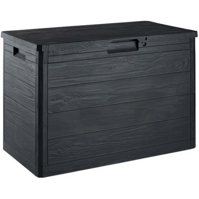 Toomax - Caja de almacenamiento de resina Woody's, 160 litros, gris, 77,5 x 44,5 x 52,7 cm - TOO8009371018630 1