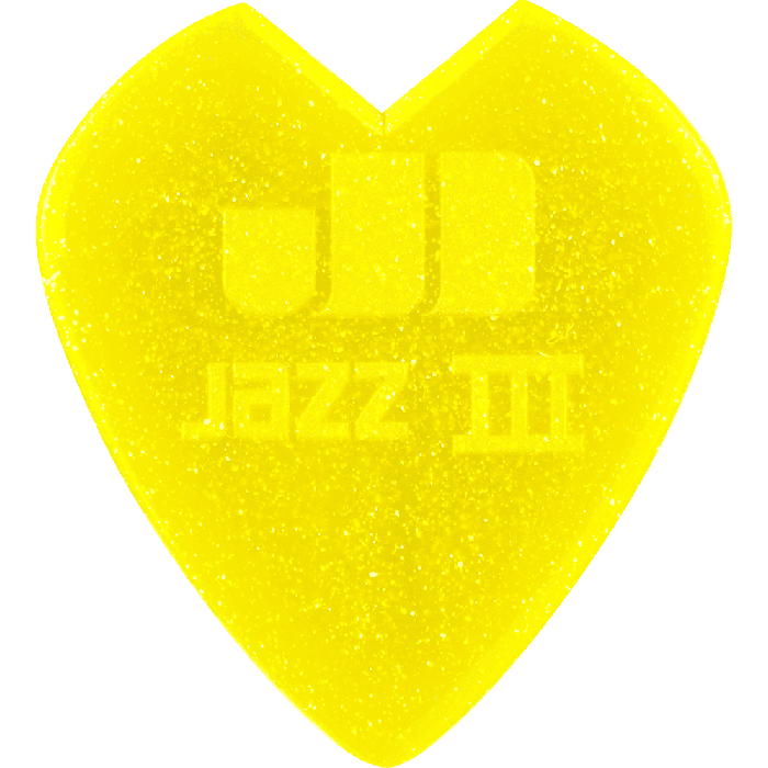 Dunlop Púas Jazz III Kirk Hammet Yellow Glitter Pack 6 Unidades