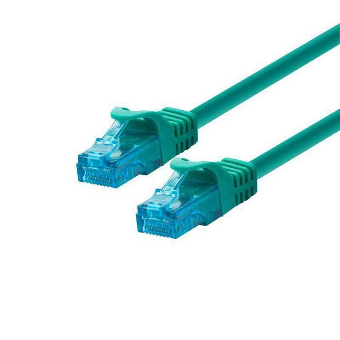 LOGON PROFESSIONAL Cable de Red Patch U/UTP CAT5e 30m Verde con Conectores RJ45 y Certificado 3P con Protección Antidobleces