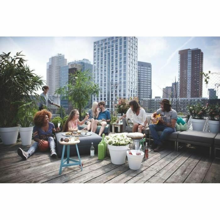 Set de Macetas Elho Gris Plástico Redondo 2 Piezas 8