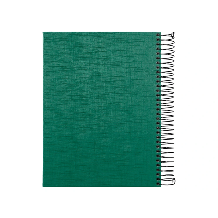 Liderpapel Cuaderno Espiral A5 Micro Papercoat Tapa Forrada 140 Hojas Cuadro 5mm Banda Verde 3
