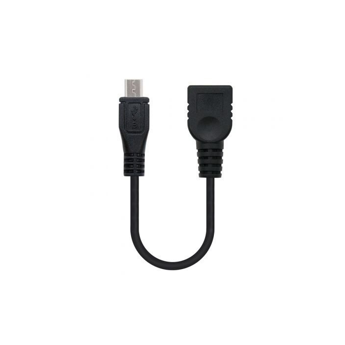 Nanocable 10.01.3500 Cable USB 2.0 OTG Micro USB B Macho a USB A Hembra para Móviles y Tablets - 15cm Negro Nanocable 10.01.3500 Cable USB 2.0 OTG Micro USB B Macho a USB A Hembra para Móviles y Tablets - 15cm Negro
