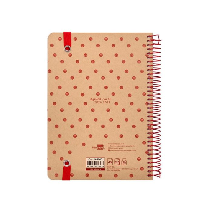 Agenda Escolar Liderpapel Año 24 - 25 Escolar Classic Smile Día Página A5 Tetra 2