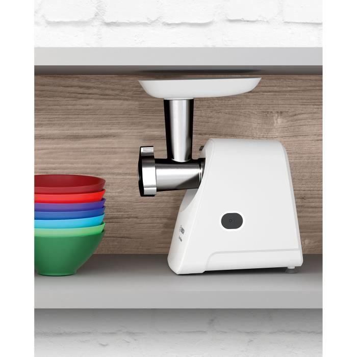 Picadora de carne - BOSCH - MFW2514W SmartPower - Blanco - motor bloqueado 1500 W - 1,7 kg/min - 2 rejillas picadora - rallador/cortador 4 Picadora de carne - BOSCH - MFW2514W SmartPower - Blanco - motor bloqueado 1500 W - 1,7 kg/min - 2 rejillas picadora - rallador/cortador 4