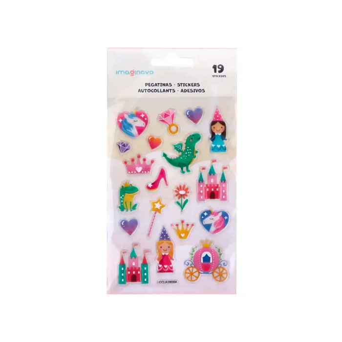Imaginovo Pegatinas Magic Dreams Princesas PVC 190x105 mm en Blister 1