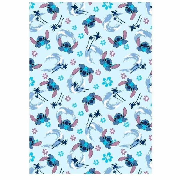 Disney Manta Coralina Stitch 110x140cm Oficial para Cama o Sofá