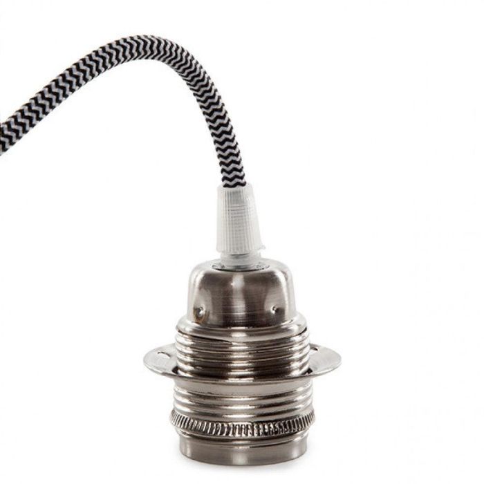 Pendel E27 Cable de Tela 1m x 0.75mm con Rosetón y Portalámparas Metálico, Lámpara Colgante Techo - SC-MPL008 1 Pendel E27 Cable de Tela 1m x 0.75mm con Rosetón y Portalámparas Metálico, Lámpara Colgante Techo - SC-MPL008 1