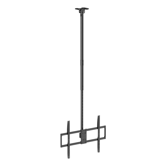 Aisens CT100TSLE-393 Soporte de Techo para TV 50-100" hasta 80kg - Inclinable, Giratorio, Extensible, Nivelable, Acero Negro