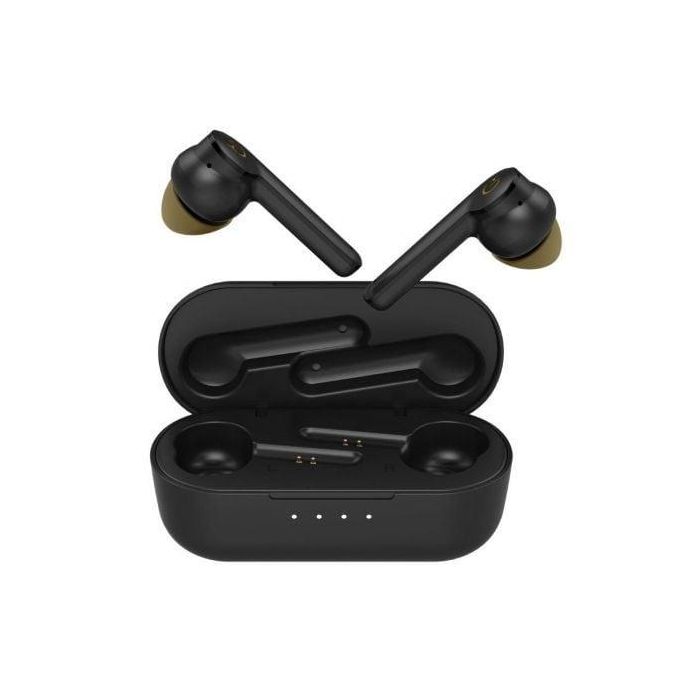 Hiditec INT010007 Auriculares In-ear True Wireless Vesta Bluetooth 5.0 IPX5 Baja Latencia 24h Autonomía Control Táctil Negros 90s LE