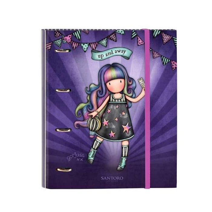 Carpeta de anillas Gorjuss Up and away Morado (27 x 32 x 3.5 cm)