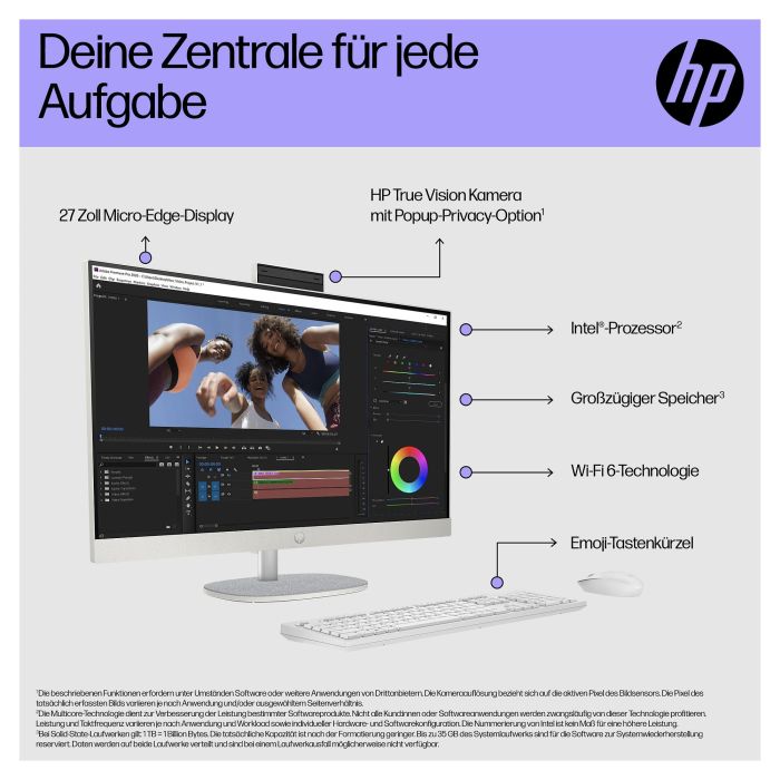 HP 27-cr0402ng All-in-One PC 27" FHD IPS i5-1335U 16GB RAM 1TB SSD Win11 9