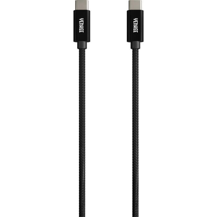 Cable USB-C de 0,2 m - YENKEE - YCU C02 BK 1 Cable USB-C de 0,2 m - YENKEE - YCU C02 BK 1