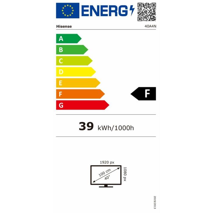 Hisense 40A4N Televisor 101,6 cm (40") Full HD Smart TV Wifi Negro 200 cd / m² 1 Hisense 40A4N Televisor 101,6 cm (40") Full HD Smart TV Wifi Negro 200 cd / m² 1