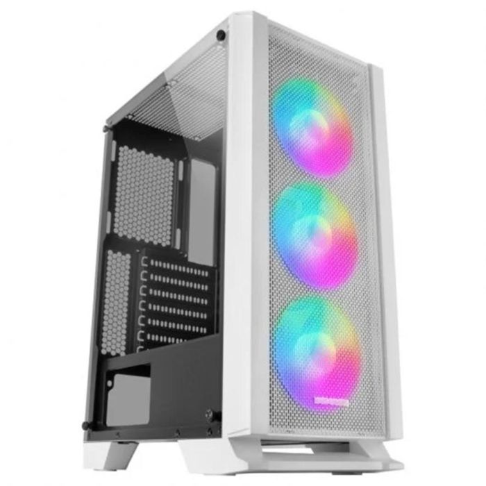 Mars Gaming MC-C Semitorre Gaming Blanca FRGB con Ventana de Cristal Templado 1