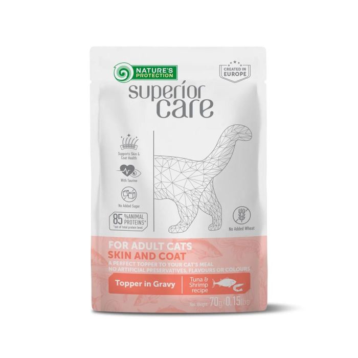 Nature's Protection Sc Topper Cat Adult Skin Atun Y Camaron 24x70 gr