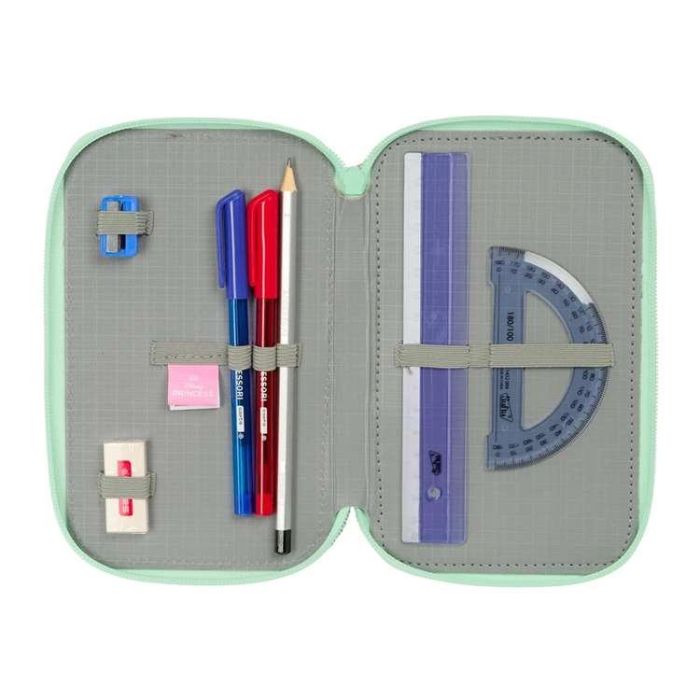 Estuche Escolar con Accesorios Disney Princess Bloom Rosa Aguamarina 12,5 x 19,5 x 5,5 cm 37 Piezas 2