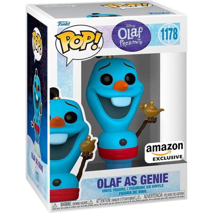 FUNKO Figura POP Disney Olaf as Genie Exclusive Vinilo 9cm Exclusiva