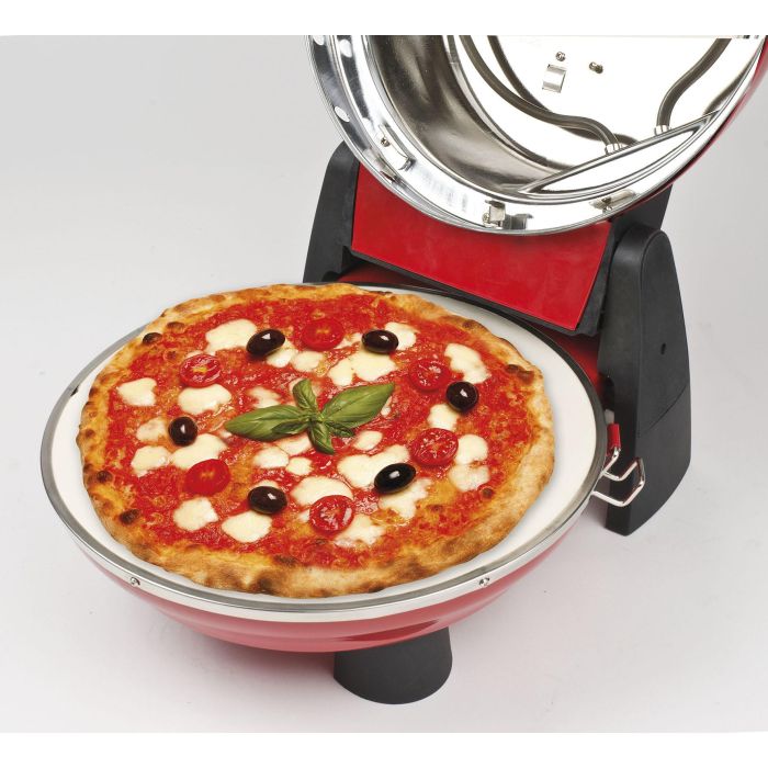 G3 Ferrari G 10032 Pizzeria Snack Napoletana Rojo, Horno para Pizza con Piedra, hasta 31cm, 400°C, 1200W, Incluye Accesorios 12