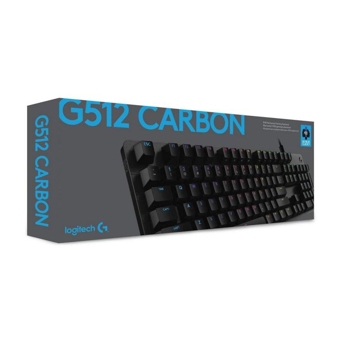 Logitech G G512 Teclado mecánico para juegos LIGHTSYNC RGB Carbono, alto rendimiento con interruptores mecánicos y relé USB 4 Logitech G G512 Teclado mecánico para juegos LIGHTSYNC RGB Carbono, alto rendimiento con interruptores mecánicos y relé USB 4