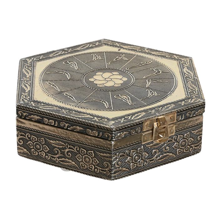 DKD Home Decor Joyero Indio Champan Natural Aluminio 18 x 5 x 18 cm 1 DKD Home Decor Joyero Indio Champan Natural Aluminio 18 x 5 x 18 cm 1