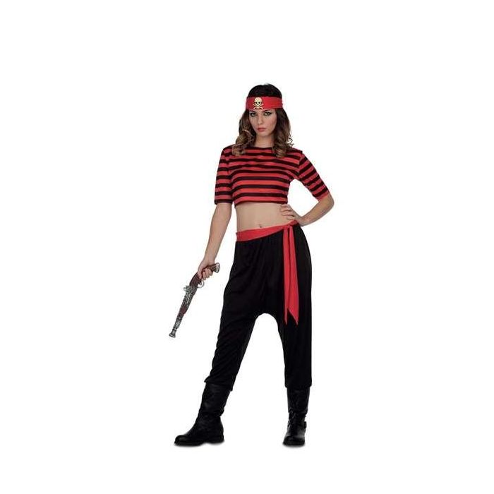 Disfraz pirata pañuelo, top, fajín y pantalones talla m/l 1 Disfraz pirata pañuelo, top, fajín y pantalones talla m/l 1