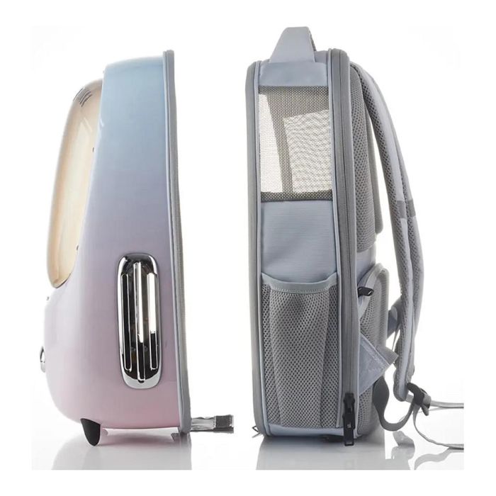 Petkit Breezy2 Katzenrucksack Transporttasche - Transportín Rígido de Mochila con Ventilador para Gatos y Mascotas Pequeñas, Carga Frontal, Rosa Degradado 5